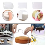 Cake Tool Kit 7 kpl muoviset leivonnaiset 1 kpl musta