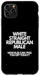 Coque pour iPhone 11 Pro Max Blanc droit républicain mâle How Else Can I Piss You Off