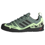 adidas Unisex Terrex Swift Solo 2.0 Hiking Shoes Sneaker, Silver Green/Core Black/Green Spark, 10 UK
