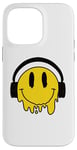 Coque pour iPhone 14 Pro Max Sourire jaune fondant drôle souriant visage dégoulinant mignon