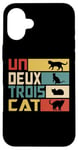 Coque pour iPhone 16 Plus Un Deux Trois Cat - Jeu de mots français amusant, chat amusant