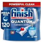 Finish Quantum Infinity Shine Dishwasher Tablets Bulk | Scent: Fresh | Size: 120 Dishwasher Tabs | For Sparkling Clean (Packaging may vary)