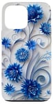 Coque pour iPhone 13 Pro Max Fleur Bleu Bleuet Floral Nature Femme Filles Fleurs