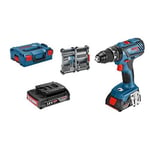 Bosch Professional Perceuse A Percussion Sans-Fil GSB 18 V-28 (18V, 2 batteries 2,0 Ah, avec set d’accessoires 35 p 06019H400