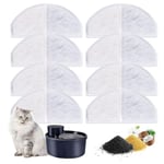 Filtre Fontaine Eau Chat Filtre Fontaine Chat Lot de 8 Filtre Fontaine à Eau pour Chat Compatible avec Dhohoo pour Fontaine à Eau et Chat pour Animaux de Compagnie de 2,5 L