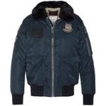 Veste Schott  Blouson Aviateur Homme Ohara  Ref 47280 Marine