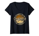 Womens Seabrook NH | New Hampshire | Vintage Distressed V-Neck T-Shirt