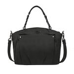 Travelon Parkview Anti-Theft Satchel Crossbody Bag, Black, 13.5" x 10" x 4", Satchel Crossbody Bag