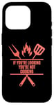 iPhone 16 Pro Funny Cooking BBQ Grilling Mom Dad in Living Coral color Case