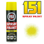 151 Yellow Aerosol Paint Spray Car Wood Metal Wall Graffiti Plastic 250ml UK