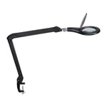 ?clairage ? loupe ? LED lunette 127 mm (5 po.) Pince de table noir