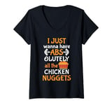 Womens absolutely all the chicken nuggets Design V-Neck T-Shirt