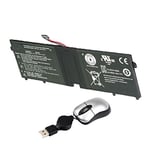 Amsahr LGLBP7221E-05 Batterie de Remplacement avec Mini Optique Souris pour Ordinateur Portable Noir