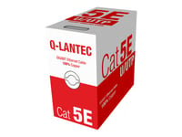 Q-Lantec - Samlet Kabel - 305 M - Utp - Cat 5E - Ieee 802.3Af - Lysegrå