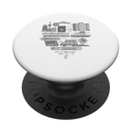 voyager en train, avion, bateau, camping-car, carte du monde PopSockets PopGrip Adhésif