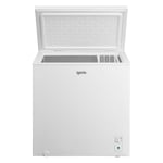 Freestanding Chest Freezer, 198L Capacity, White, Igenix IGCF0198W