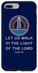 Coque pour iPhone 7 Plus/8 Plus Let Us Walk in the Light of the Lord Isaiah Verse Bible Cadeau