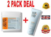 NIP and FAB - Glycolic Fix Cleansing / Exfoliating Facial Pads & scrub Fix Deal!