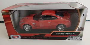 Motor Max -2008 Nissan GT-R (Red) - Die Cast Model Car Scale 1:24