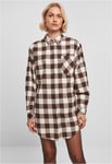 Urban Classics Ladies Oversized Check Flannel Shirt Dress Wood Chopper