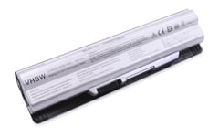 vhbw Li-Ion Batterie 6600mAh (11.1V) argent pour laptop, notebook MSI MS-1482, MS-16G1, MS-16G4, MS-16G7 comme BTY-S14.