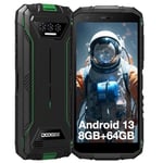 DOOGEE S41T Rugged Smartphone,6300mAh Battery Cell Phone, 8GB RAM+64GB ROM/1TB Extension, 5.5" HD+ Display, 13MP Camera, Android 13 Phone,4G Dual SIM IP68 Waterproof Phones, Face ID, NFC