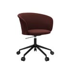 HEM - Kendo Swivel Chair 5-star Castors - Conker/Black - Conker - Brun - Kontorsstolar - Metall/Trä/Skum/Plast/Ull