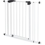 Barrière de Sécurité pour Enfants, Chiens, Largeur 85-95 cm, sans Perçage, Blanc, Pivotant des Deux Côtés, Fermeture Automatique, Garde-Porte