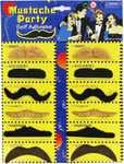 IRYNA Fake Moustache 12 Pack Black False Moustache Moustache Fancy Dress Stick