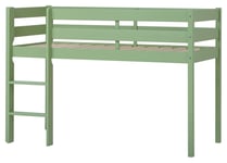 Hoppekids ECO Comfort halvhøy seng inkl. lamellbunn 70x160 cm, Pale Green