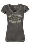 West Coast Choppers T-Shirt Go Fast V Neck, Sort