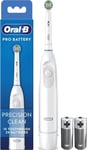 Oral-B Pro Battery Powered Toothbrush Handle with 2 Batteries, White