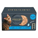 Encore 100% Natural Wet Cat Food, Multipack Fish Selection in Broth 70g Tin (16 Pack)