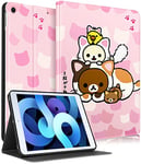 Trendy Fan Étui pour iPad 9e/8e/7e 10,2" pour enfants, filles, adolescents, garçons, femmes, design mignon de dessin animé kawaii, coque fine avec support intelligent et tendance pour Apple iPad 9/8/7