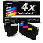 4x Pro Toner for Lexmark CS317-dn CS-517-de CX-417-de 3K Black + 2.3K