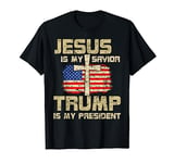 Jesus Is My Savior Trump Is My President for Men Women T-Shirt