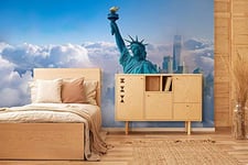 Oedim - Photo Wall Sticker Statue New York | Photo Wallpaper for Walls | Wall Mural | Photo Wall Sticker | 500 x 300 cm | Dining Rooms, Living Rooms, Rooms