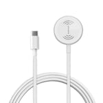 4smarts VoltBeam Mini induktiivinen laturi Apple Watch 1-8/SE:lle 1 m USB-C-kaapelilla 2,5 W valkoinen/valkoinen 462550