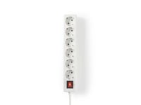 Nedis Exso615f2wt, Inomhus, Ip20, Vit, 6 Ac-Utgångar, 230 V, 3680 W