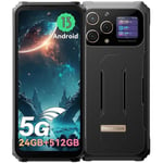 Blackview BL8000 Smartphone Incassable 5G 24Go+512Go 6.78" 8800mAh 50MP+16MP Android 13 Téléphone Débloque WiFi6 - Or