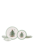 Spode Christmas Tree Stoneware Dinnerware Set, 12 Piece, White/Green