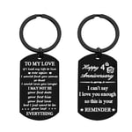 Nimteve Anniversary Keychain Gifts for Him Her Valentine's Day Gifts Happy Wedding Anniversary for Husband Wife Happy Anniversary Keychain for Boyfriend Girlfriend (4th Anniversary Keychain)