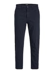 JACK & JONES Mens Harlow Chino Pants Navy Blazer 30W / 32L