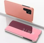 Clear View Fodral För Samsung Galaxy S25 Ultra Flip Cover - Rosa