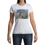 T-Shirt Femme Col Rond Chateau Fort Alan Sorrell Moyen Age Chevalier Peinture Illustration