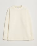 S.N.S. Herning Fisherman Wool Crew Neck Sweater Natural White