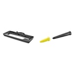 Kärcher Adaptateur pour tapis et moquette accessoire pour nettoyeurs vapeur Easy Fix & Kärcher 2.863-263.0 Buse, Noir/Jaune