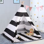 Tipi Enfant Exterieur Interieur avec Tapis Tente Anti uv Bébé Couleur Zèbre Cabane Chambre Fille Garcon - 120x120x130 cm