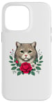 iPhone 14 Pro Max Roses Flowers Napoleon Cat Minuet Cat Case