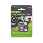 Integral Micro SD Security Card 32GB for Dash-Cams, Home Cams, CCTV, Body Cams and Drones. Extended lifetime and reliable recording time after time with High Endurance